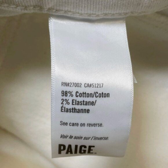 Paige Harper High Waist Wide Flared Leg Ankle Vintage Distressed White Jeans 32W - Picture 15 of 16